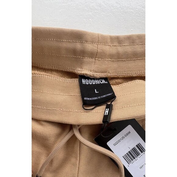 Hoodrich Mens Tan & Beige Color Block Shorts With Drawstring Waist & Zippered Po - Picture 5 of 9